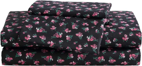 Miniatura 29 de Betsey Johnson - Sábanas de cama King, ropa de cama suave y ligera, resistente a la decoloración y a las arrugas (leopardo, King)