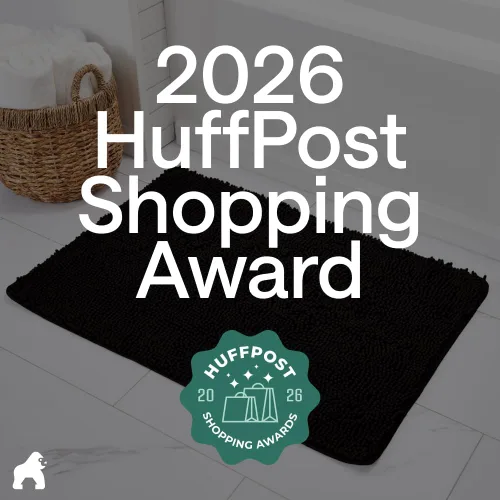 Miniatura 6 de GORILLA GRIP Alfombra de baño 30x20, felpilla gruesa y suave absorbente, microfibra de secado rápido, alfombras para piso de ducha con respaldo