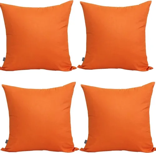 Miniatura 40 de Thmyo - Paquete de 4 fundas de almohada decorativas de 100 % algodón para lumbar, cómodas, sólidas, para Navidad/Halloween, fundas de cojín Blanco