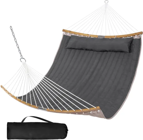 Miniatura 13 de SUNCREAT Hamacas de árbol para exterior, hamacas portátiles con bolsa de transporte, patrón gris