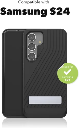 Miniatura 2 de ZAGG Denali - Funda para Samsung Galaxy S24 con soporte, protección de doble capa con infusión de grafeno, resistente a caídas de 16 pies, diseño