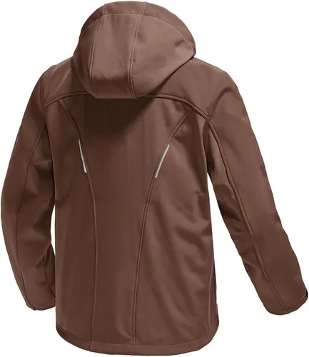 Miniatura 2 de Gopune Chaqueta Ligera de Carcasa Suave para Hombre con Forro Polar Impermeable con Capucha para Senderismo Chaqueta de Invierno