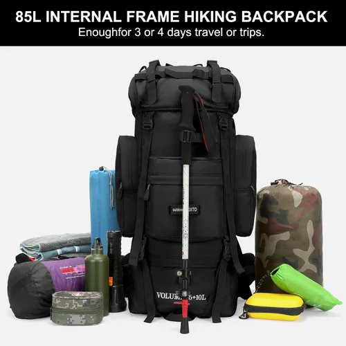 Miniatura 5 de IX INOXTO 85L Lightweight Internal Frame Hiking Backpack for Men Women, Waterproof Travel Camping Backpack with Rain Cover