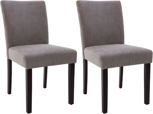 Miniatura 23 de Watson & Whitely Juego de 6 Sillas de Comedor Tapizadas, Sillas de Comedor de Tela sin Brazos con Patas de Madera Maciza y Respaldo para Cocina