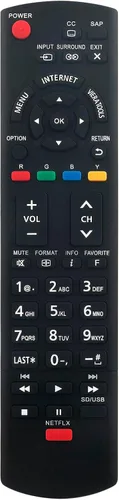 N2QAYB000779 Reemplazo de control remoto para Panasonic Viera LCD HDTV TV TC-L60E55 TC-60LE554 TC-55LE54 TC-L42E50 TCL60E55 TC60LE554