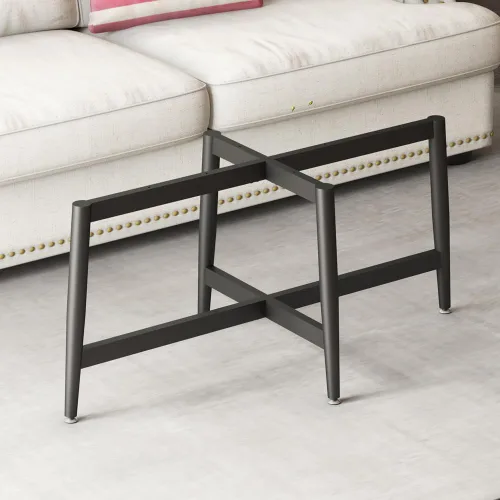 KaKaBB Patas de Mesa de Café de Metal de 18 Pulgadas, Patas de Muebles de Servicio Pesado para Escritorios Modernos de Oficina, Soportes de TV, Mesa