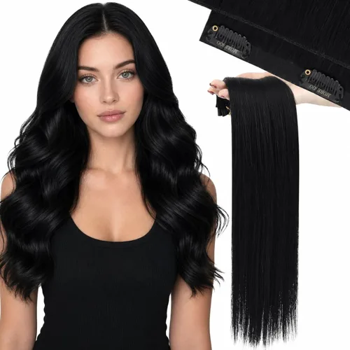 Miniatura 29 de Moresoo - Extensiones de cabello humano con pinzas, sin costuras, con trama, de poliuretano, invisible, cabello humano real, color rubio platino, 7
