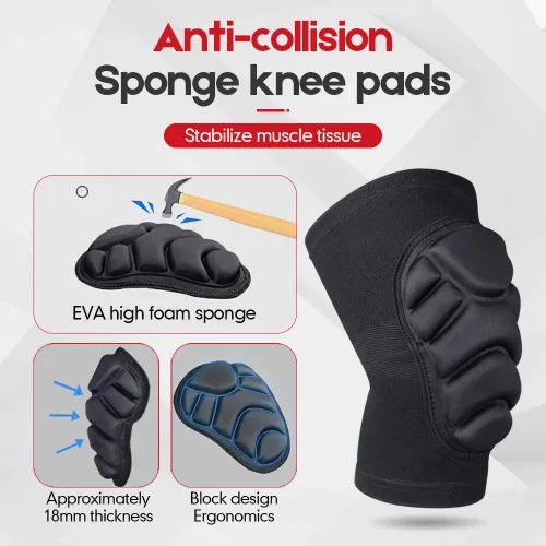 Miniatura 4 de Rodilleras de EVA para evitar colisiones, rodilleras para hombres y mujeres, rodilleras para voleibol, baloncesto, escalada, fútbol (1 par)