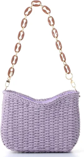 Ovida Bolso de hombro de paja para mujer, bolso de playa tejido de paja para verano, bolso pequeño de mano de paja, bolso de mano para teléfono y