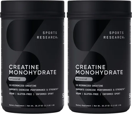 Miniatura 8 de Sports Research Creatine Monohydrate - Ganar músculo magro, mejorar el rendimiento y la fuerza y apoyar la recuperación del entrenamiento* - 5 g