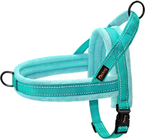 Miniatura 10 de Didog Arnés de chaleco acolchado de franela suave para perro, sin tirones, de ajuste rápido, arnés reflectante para perro, fácil para entrenar