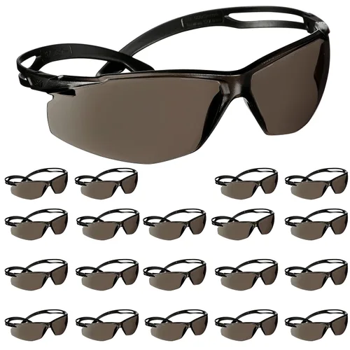 3M Gafas de seguridad, SecureFit Serie 500, paquete de 20, ANSI Z87 con clasificación de impacto, patillas de trinquete ajustables, gafas