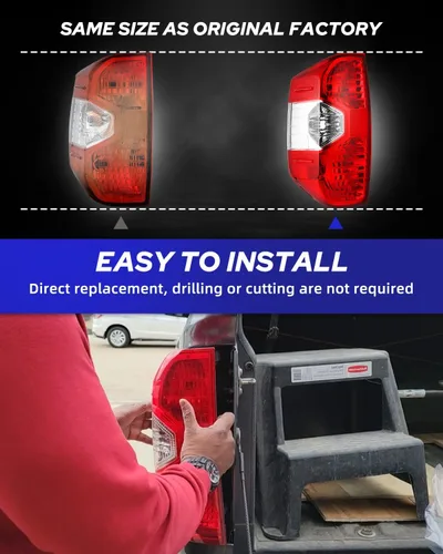 Miniatura 3 de AUTOONE Conjunto de luces traseras para Toyota Tundra, conjunto de lámpara trasera para camioneta Tundra 2014-2021 Lado del conductor del OEM