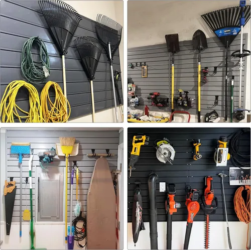 Miniatura 7 de 3-H, accesorios para pared de listones de 18 piezas, ganchos y perchas de pared de listones de múltiples tamaños, pared de listones resistente