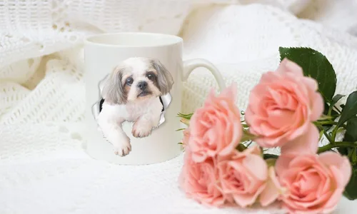 Miniatura 4 de Winston & Bear Taza Curious Shih Tzu – Taza de café de cerámica Shih Tzu – Regalos perfectos para Shih Tzu – Divertida taza de café para perros Shih
