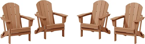 Miniatura 51 de WestinTrends Malibu HDPE - Silla plegable Adirondack de polietileno para exteriores, color negro