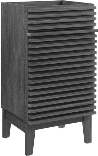 Miniatura 18 de Modway Gabinete de tocador de baño Render en negro - Lavabo no incluido