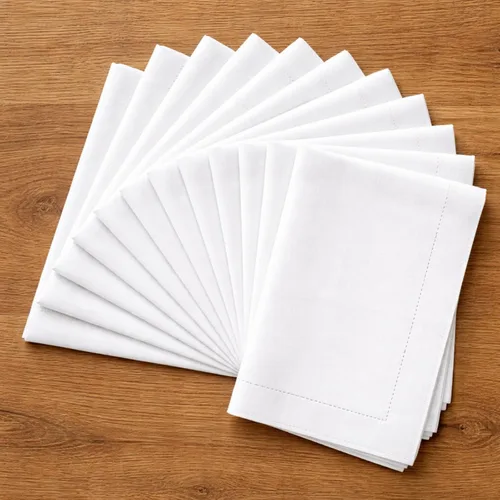 Miniatura 7 de Mixweer 6 toallas de mano de lino blanco con dobladillo de 14 x 22 pulgadas para bordar, paños de cocina para baño, cocina y hogar