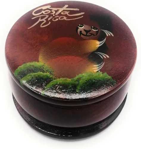 Miniatura 23 de Joyero de madera - Decoración pintada a mano - Juego de 1 joyero auténtico de la selva tropical costarricense - Artesanal - Estuche