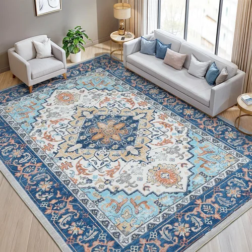 Miniatura 49 de Lofus 8x10 Alfombras de área para sala de estar, alfombra de área lavable, alfombras para dormitorio, cocina, alfombra vintage boho, alfombra suave