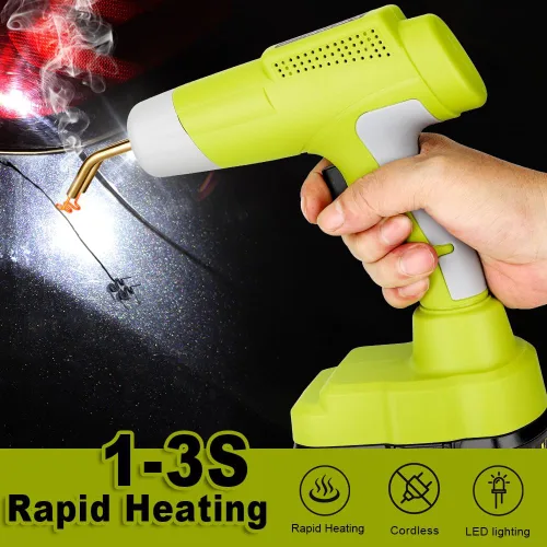 Miniatura 6 de Choerinton Pistola soldadora de plástico inalámbrica compatible con batería Ryobi de 18 V Max con 600 grapas calientes kit de soldadura de plástico