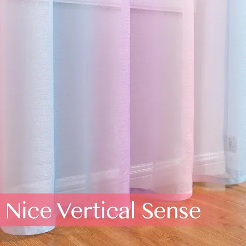 Miniatura 4 de WUBODTI Cortinas de arcoíris para decoración de dormitorio de niñas, 63 pulgadas de largo, con temática de princesa de unicornio, cortinas Rosa