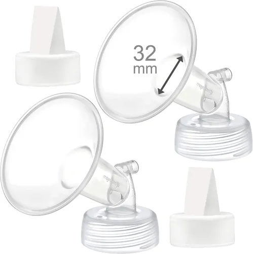 Miniatura 30 de Maymom Válvula de brida y pico de pato de 0.827 in compatible con piezas de bomba de repuesto Spectra S1 S2 9 Plus, no original Spectra Brida