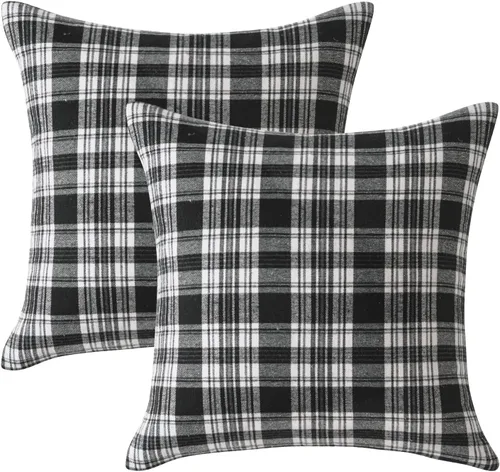 Miniatura 7 de MIULEE Juego de 2 fundas de almohada de tartán escocés de otoño, clásicas, decorativas, para exteriores, decoración de Halloween, Acción de Gracias