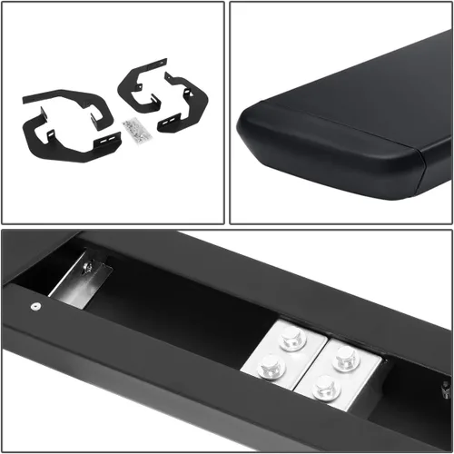 Miniatura 4 de DNA Motoring - Estribos de 5.5 pulgadas compatibles con Silverado/Sierra 2500HD 3500HD de 2007-2019 de cabina estándar, barras de paso