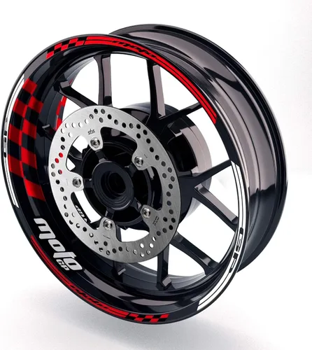 Miniatura 9 de MC MOTOPARTS Calcomanías de vinilo brillante para llantas de 17 pulgadas, compatibles con ZX-10R ZX-10RR ZX-6R ZX-6RR 636 Z900 Z1000 Z650 Ninja 400