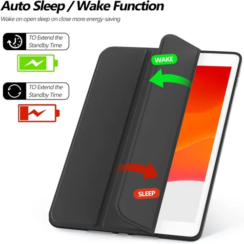 Miniatura 4 de Aoub Funda para iPad de 9ª generación 2021 de 10.2 pulgadas, iPad de 8ª/7ª generación 2020/2019, sin soporte para lápices, funda trasera de TPU