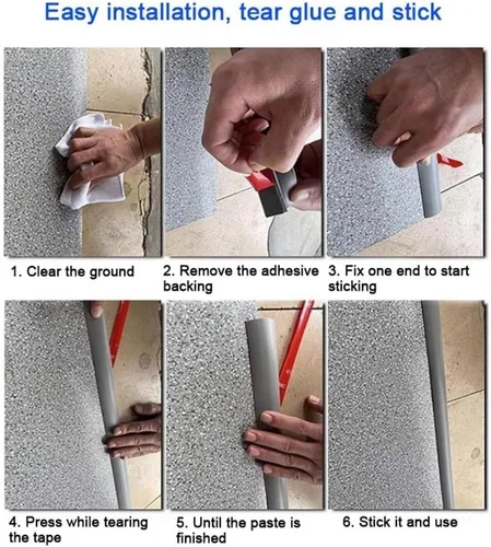 Miniatura 5 de OUKEJNM - Tira de transición de suelo autoadhesiva, tira de transición de alfombra a azulejos, reductor de bordes de alfombras y pisos, despegar