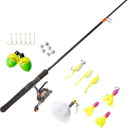 Zebco 33 Micro Trigger Spincast - Combo de carrete y caña de pescar, caña telescópica de 2 piezas de 6 pies 6 pulgadas, Ultra-Lt Power, Mod Action,