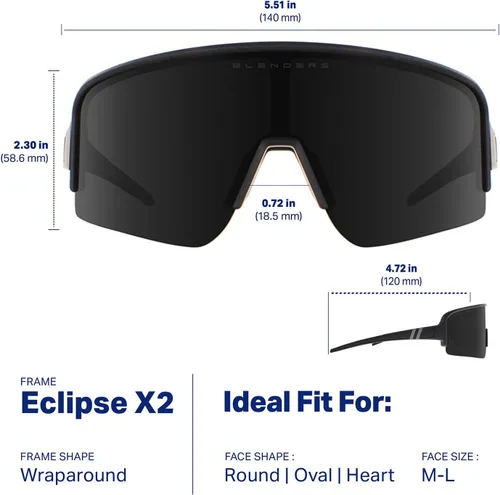Miniatura 73 de Blenders Eyewear Eclipse X2 - Gafas de sol polarizadas - Lente envolvente - 100% protección UV - Para hombres y mujeres