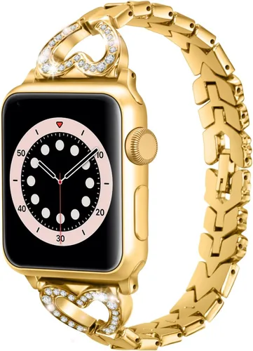 SaNgaiMEi Correas brillantes compatibles con Apple Watch Band de 38/40/41/42/44/1.772 in, para mujeres y niñas, iWatch Series 8/7/6/5/4/3/2/1/SE,