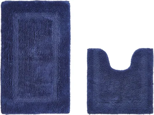 Miniatura 31 de Better Trends Alfombra de Inodoro en Forma de U Cubierta de Asiento de Inodoro de Lujo 100% Algodón Absorbente de Agua, Cubierta de Tapa Reversible