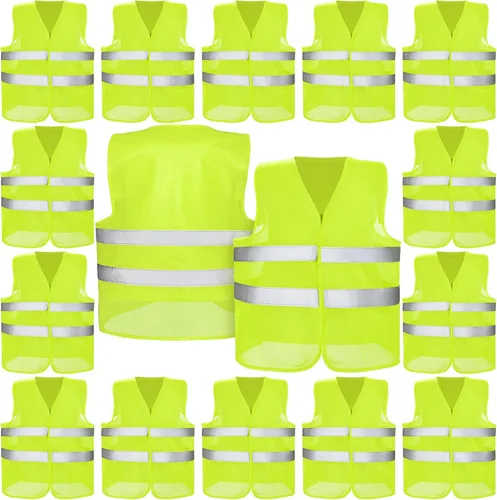 Miniatura 10 de JaGely Chaleco de seguridad de alta visibilidad, chaleco de seguridad de malla reflectante a granel para hombres y mujeres, trabajo, ciclismo