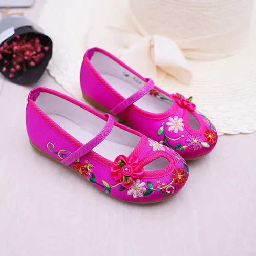 Miniatura 2 de Mirabel Shoes, Mirabel Shoes Encanto for Girls, Girls Dress Shoes Ballet Costume Shoes for Girls Comfy Low Heel Round Toe Flat Shoes with Floral