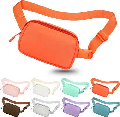 Miniatura 61 de Riñonera cruzada para mujeres y hombres, bolsa para cinturón para senderismo con correa ajustable, riñonera para correr, entrenamiento, deportes
