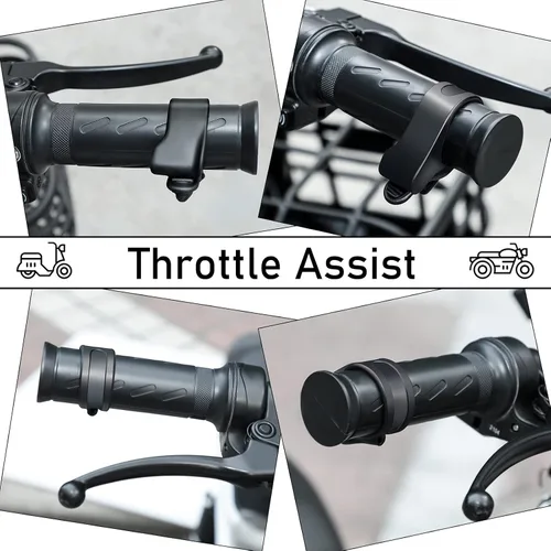 Miniatura 3 de 4 Piezas Soporte de Acelerador de Motocicleta ABS Control de Asistencia de Crucero Agarre Manillar Negro Acelerador de Manillar de Motocicleta
