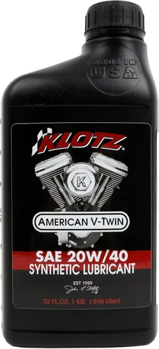 Miniatura 6 de Klotz Kit de cambio de aceite sintético 20W-40 de 6 cuartos de galón para motocicleta Indian™ Thunderstroke