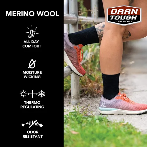 Miniatura 6 de Darn Tough Vermont Element Crew Merino ligero con cojín violeta LG (US 10-11.5)