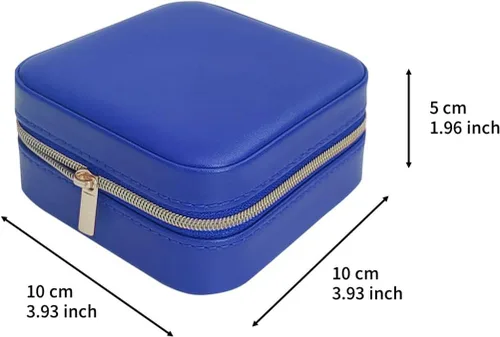 Miniatura 3 de Estuche de viaje para joyas con espejo, pequeño organizador de joyas de viaje, caja de joyería portátil, mini organizador de viaje, caja
