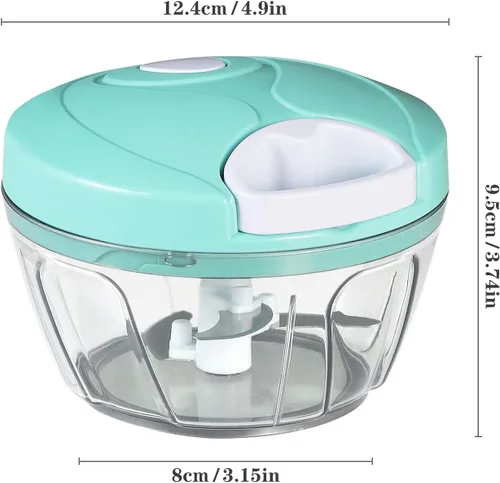 Miniatura 6 de Cortador manual de verduras Cambom, picador de verduras con cordón para cebollas, frutas y nueces, material seguro para alimentos sin BPA, 18.6