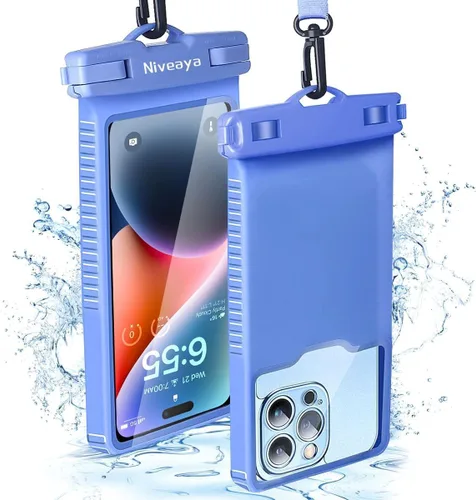 Niveaya IPX8 - Funda impermeable para teléfono compatible con iPhone 17, 16, 15, 14, 13, 12 Pro Max de hasta 7 pulgadas, bolsa seca imprescindible