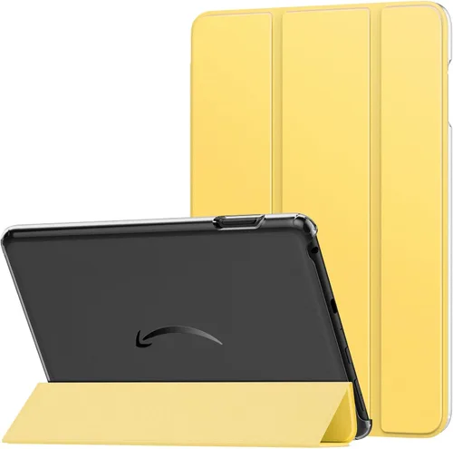 Miniatura 19 de MoKo Funda para tableta Amazon Kindle Fire HD 8 y 8 Plus (12/10ª generación, 2022/2020), funda de piel sintética con soporte triple y carcasa azul