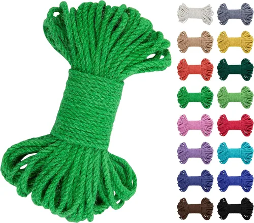 Miniatura 35 de JeogYong - Cuerda de yute de 3 mm, 99,9 m, cuerda natural gruesa para jardín, ideal para manualidades, exterior, jardinería, envoltorios de regalo
