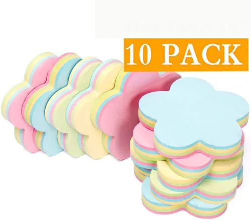 Miniatura 2 de ZCHING Notas Adhesivas Autoadhesivas, 100 Hojas/Bloc, 10 Blocs/Paquete en Caja, Fácil de Pegar para Escuela, Negocios, Familia, Excelentes Flower