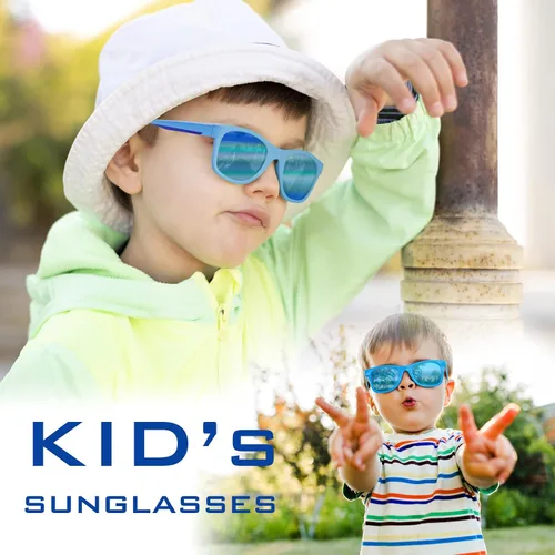 Miniatura 4 de XII WY - Lentes de sol polarizados con protección UV y goma flexible para niños y niñas