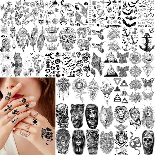 Miniatura 5 de VANTATY - Tatuajes temporales, diseño de flor 011